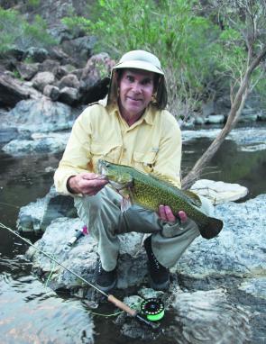 The author with a typical high country cod. It’s not a large fish but still fun on fly tackle. 