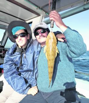 Marriot and her Dad enjoy a day reef fishing