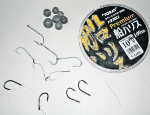 A few hooks, some gangs, a variety of ball weights and some good quality leader material is all you need for float lining.