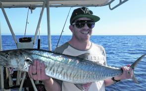 Grant Cunningham from Brisbane got a taste of mackerel fishing off Cairns last month.