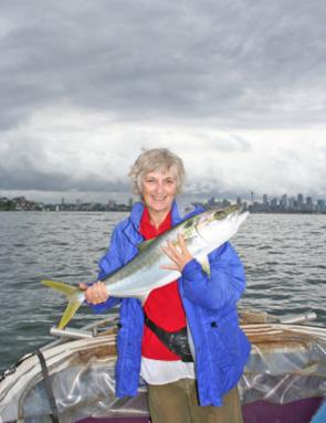 Big soft stickbaits like the Slug-Go 9” are awesome kingie lures in Sydney Harbour.