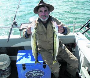 Tony Dalla-Rosa with a couple of snook caught in Western Port.