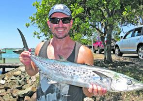 Dave Leonard got onto a good size school of spotted mackerel a few kilometres off the headland.