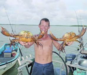 Some massive crabs will become active during the wet season run-off.