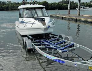A Dunbier dual axle trailer made easy work of launching and retrieval of the solid Stabicraft. 