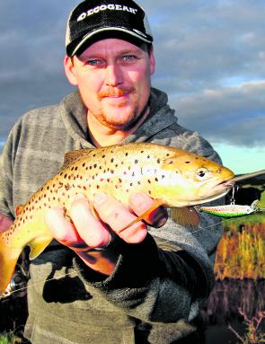 The Aire and Ford rivers (below the Great Ocean Rd) are great lure casting options for August. This brown trout fell to an Ecogear MX48 lure. 
