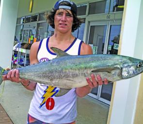 This 6.5kg grey mackerel is just one of the many quality fish being caught on the Urangan Pier.
