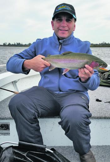 The author gets out to Lake Wendouree a bit, and recently nailed this rainbow trout casting a Nories Laydown Minnow BR 107 customised pattern in the main rowing channel.