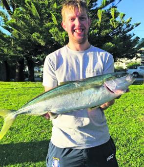 Nathan Watson with a rat kingfish speared on the southwest coast.