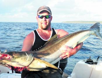 Check out this massive 1.65m cobia taken off Fraser Island recently!