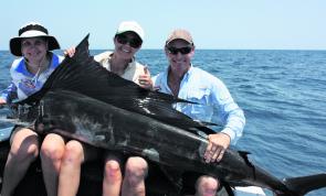 Jaime’s sailfish provided a spectacular fight and gave the girls more to celebrate.