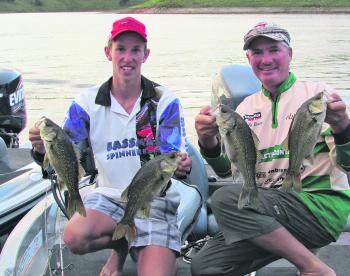 Ryan Jones and Mark Lennox with gorgeous matching pairs of bass. 