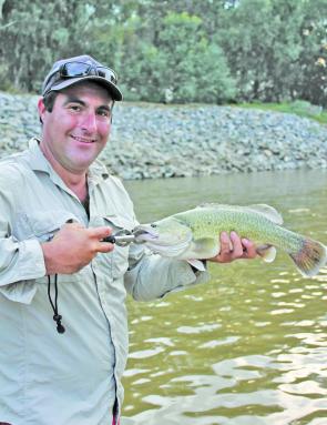 Michael Knack, of Wagga, caught this Murray cod in Old Man Creek. Even in Winter the smaller fish tend to stay active in this waterway.