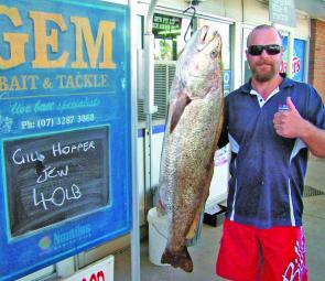 Gil Hopper caught his PB jew from the reefs north of the ‘Pin.
