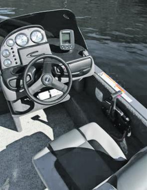 The helm is well laid out although some might prefer more sophisticated than the standard mono fish finder.