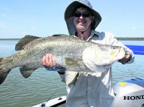 Some cracking barra have been found in the gutters and runs. Live baits have been the best but lures are taking their share.