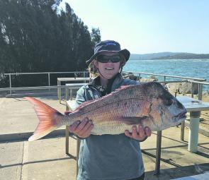 Jeremy scored this cracker snapper on a live bait meant for kingfish. Snapper numbers will increase this month.