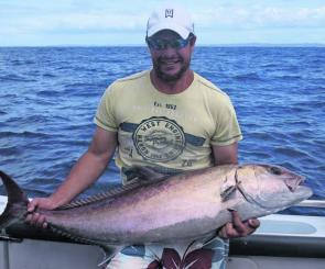 Amberjack like this and kingfish have been smashing livies off the 42-fathom line, giving clients smiles and sore arms!