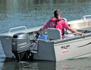 The F60 Yamaha four-stroke is recommended power for the 400kg hull. 
