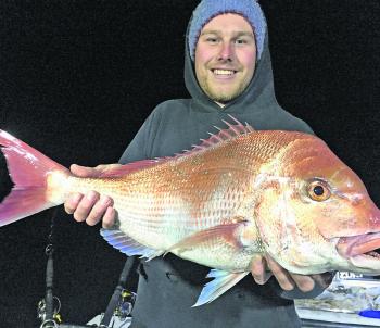 Think Big Charters client Nick with a nice snapper to begin the season.