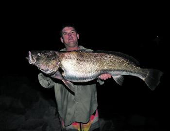Ryan Smith with a solid Nelson Bay Breakwall mulloway.