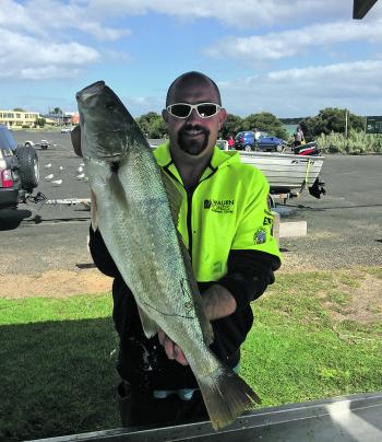 Danny has done his homework early! Mulloway could be a real chance in the Barwon estuary this April. (pic: D. Skene)
