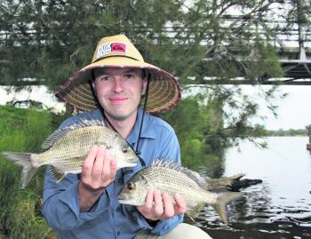 Andy Marshall with the type of bream that can be caught in the Tuross River system.