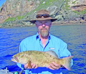 Bill Lewis with a trout from Barren.