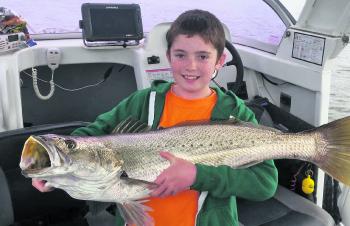 Kane Martin with the rewards from a recent mulloway session. 