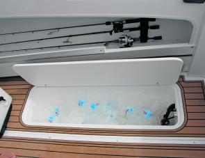 Under floor compartments within the cockpit are large enough to accommodate some impressive fish. 