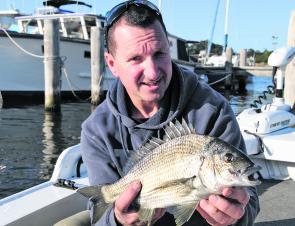 Stevie Wheeler with another nice bream caught during perfect spring weather.