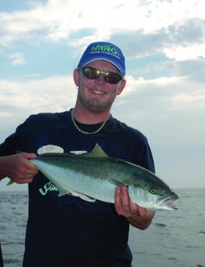 Kingfish often bite well during warm stormy weather.
