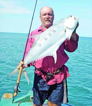 Col Upham enjoyed the determined battle he experienced with this nice queenfish he captured on fly.