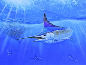 Jamie Robley’s awesome painting of stripes herding up bait.