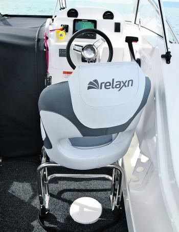 The Relaxn seats and bases are super comfortable and functional. A cooler fits underneath each seat.