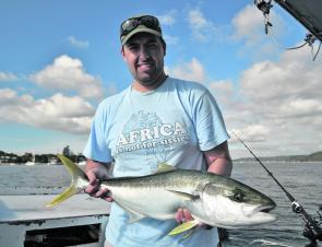 There are still decent kingfish about like this one but you have to be lucky enough to catch cuttlefish first.
