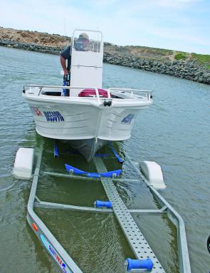 The Quintrex drive-on trailer also features a walkway for those times when the winch is called for.