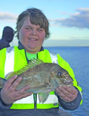 Some top pinkie snapper action is on offer from the local piers, with several fish like this one and bigger being taken over the past weeks.