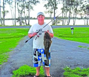 Ben Pilcher from Goodwood Island with more than 4kg of Clarence River lizard. They are almost in plague numbers at the moment. 