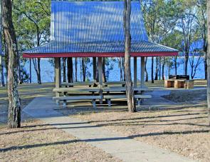 Handy shelters are part of the facilities for either camper or day users to enjoy at the park.