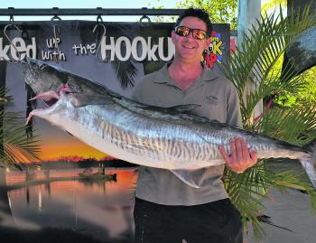 Joe McGuire and his winning 25kg mackerel 2015 from last year’s comp. 