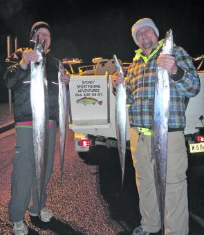 Hairtail are regular visitors to Cowan and Broken Bay in the Winter. Fishing at night is the most successful approach.
