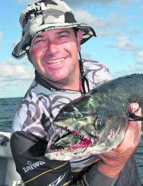 Rick Paterson with a cracker Spanish mackerel caught around Barries Bay.