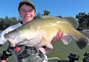 Jock Mackenzie with a quality Murray cod caught trolling one of the new Cod Dog lures. 