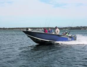 Clean planning lines and a dry ride are important for a charter boat on the water everyday – Michael can head out to sea or fish the shallow flats, such is the cross over performance of the Bar Crusher 670 XS.