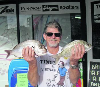 Peter Fedorniak with a bream and squire destined for the pan.