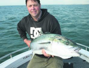 Matt Kerr with his yellowtail kingfish of 16.2kg.