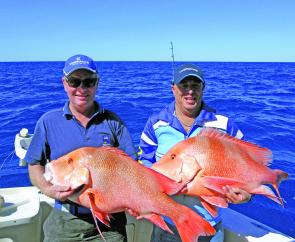 Big reds are filling bags for reef fishos.