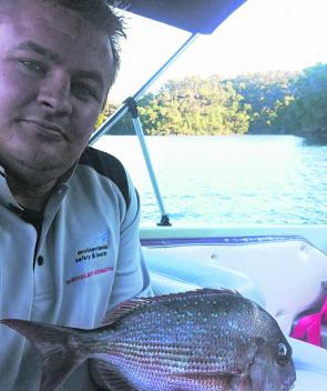 Daniel Young took the author’s advice about leaving the bait at home and caught this snapper on a soft plastic in the Hawkesbury River.