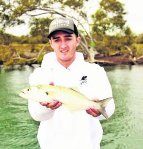 Jay Prendergast with a 50cm tailor taken recently in a bream comp on the Gold Coast.